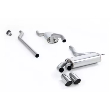 Scarico downpipe-back Milltek MCXAU107 per Audi Coupe UR quattro 20v Turbo, terminali GT-90 lucidi