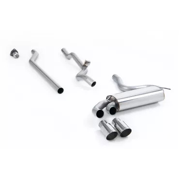 Scarico downpipe-back Milltek MCXAU108 per Audi Coupe UR quattro 20v Turbo, terminali GT-90 lucidi