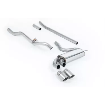 Scarico downpipe-back Milltek MCXAU110 per Audi Coupe UR quattro 10v Turbo, terminali GT-90 in titanio