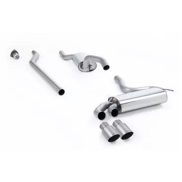 Scarico downpipe-back Milltek MCXAU111 per Audi Coupe UR quattro 20v Turbo, terminali GT-90 in titanio