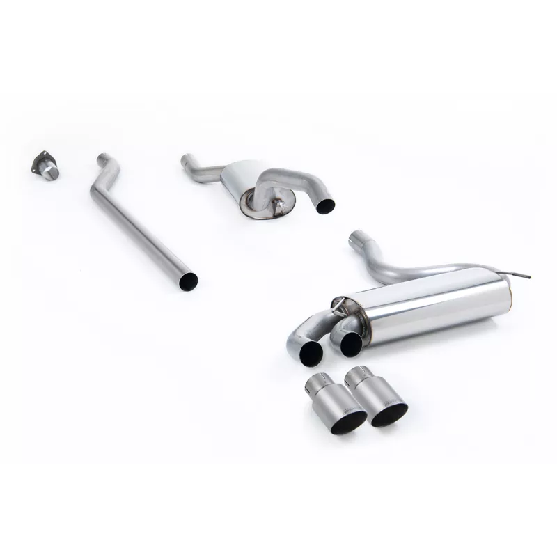 Scarico downpipe-back Milltek MCXAU111 per Audi Coupe UR quattro 20v Turbo, terminali GT-90 in titanio