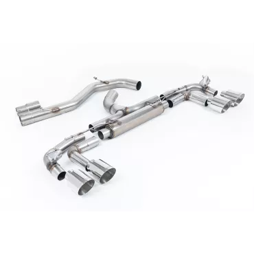 Scarico GPF-back Milltek SSXAU1012 per Audi S3 2.0TFSI Quattro Sportback 310PS & 333PS 8Y, terminali GT-115 lucidi