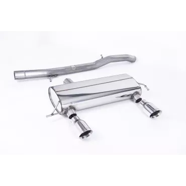 Scarico cat-back Milltek SSXAU429 per Audi TT 180 / 225 quattro Coupe & Roadster, terminali GT-100 lucidi