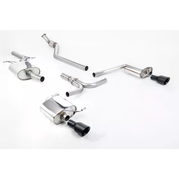 Scarico cat-back Milltek SSXAU435 per Audi A4 2.0 TFSI S line B8 Saloon & Avant, terminali GT-100 neri