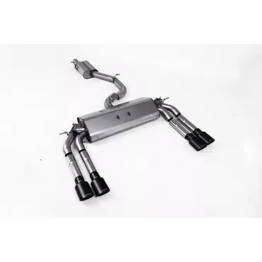 Scarico cat-back Milltek SSXAU479 per Audi S3 2.0 TFSI quattro Saloon & Cabrio 8V/8V.2, terminali ovali neri