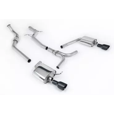 Scarico cat-back Milltek SSXAU633 per Audi A4 2.0 TFSI S line B8 Saloon & Avant, terminali GT-100 neri