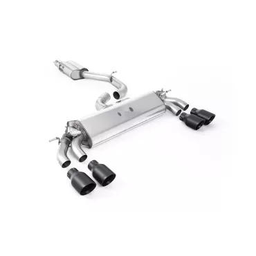 Scarico cat-back Milltek SSXAU774 per Audi S3 2.0 TFSI quattro 3-Door 8V.2, terminali GT-100 neri