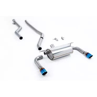 Scarico cat-back Milltek SSXBM1075 per BMW 3 Series F30 320i M Sport Saloon, terminali GT-90 in titanio bruciato