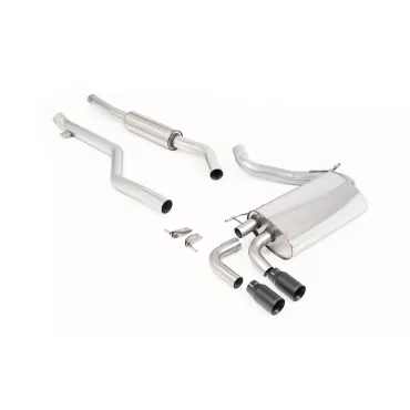 Scarico cat-back Milltek SSXBM1078 per BMW 3 Series F30 320i M Sport Saloon, terminali GT-76 neri
