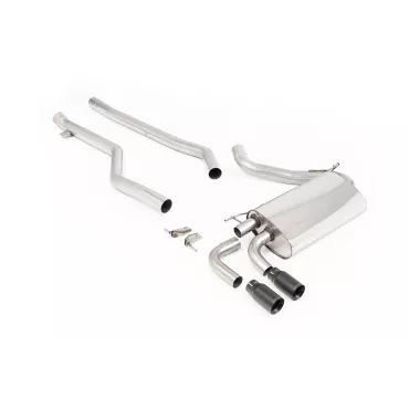 Scarico cat-back Milltek SSXBM1090 per BMW 3 Series F30 320i M Sport Saloon, terminali GT-76 neri