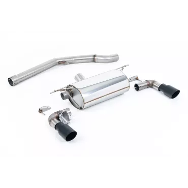 Scarico cat-back Milltek SSXBM1107 per BMW 1 Series M140i 3 & 5 Door, terminali GT-90 neri