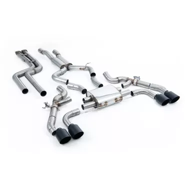 Milltek SSXBM1215 per BMW X3 X3M / X3M Comp 3.0, terminali GT-115 neri