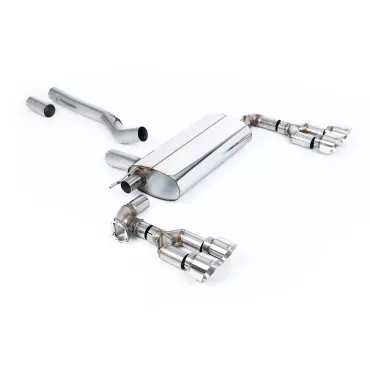 Scarico GPF-back Milltek SSXBM1244 per BMW 1 Series M135i xDrive 5 Door, terminali GT-100 lucidi