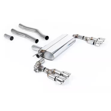 Scarico GPF-back Milltek SSXBM1248 per BMW 1 Series 128ti 5 Door, terminali GT-100 lucidi