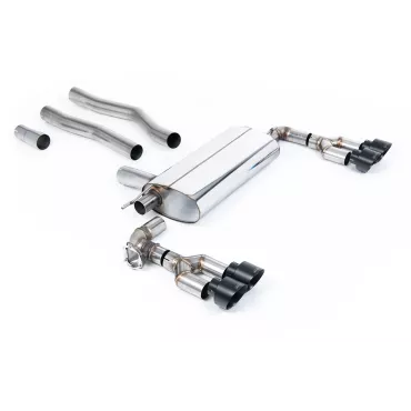 Scarico GPF-back Milltek SSXBM1249 per BMW 1 Series 128ti 5 Door, terminali GT-100 neri
