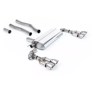 Scarico GPF-back Milltek SSXBM1250 per BMW 1 Series 128ti 5 Door, terminali GT-100 in titanio