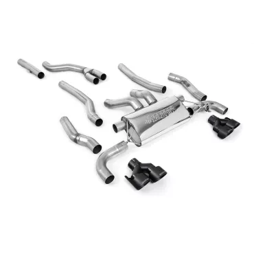 Scarico cat-back Milltek SSXBM1252 per BMW 2 Series M240i Coupé, terminali GT-100 neri