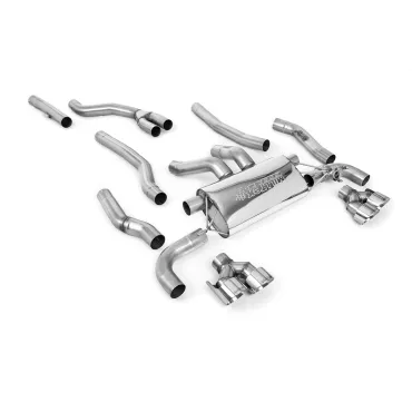 Scarico cat-back Milltek SSXBM1253 per BMW 2 Series M240i Coupé, terminali GT-100 lucidi