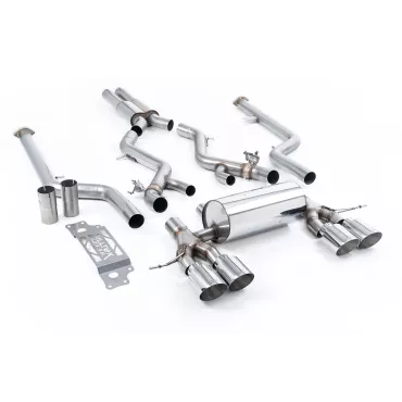 Scarico cat-back Milltek SSXBM1286 per BMW 2 Series M2 Coupe, terminali GT-115 lucidi