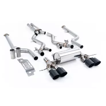 Scarico cat-back Milltek SSXBM1287 per BMW 2 Series M2 Coupe, terminali GT-115 neri