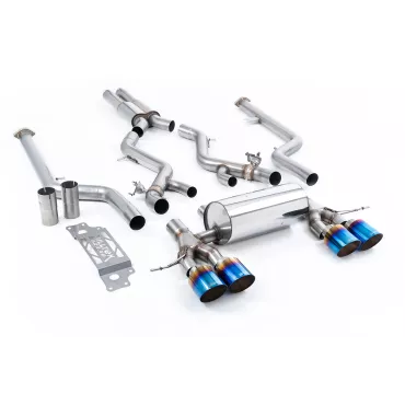 Scarico cat-back Milltek SSXBM1289 per BMW 2 Series M2 Coupe, terminali GT-115 in titanio