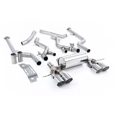 Scarico cat-back Milltek SSXBM1291 per BMW 2 Series M2 Coupe, terminali GT-115 lucidi