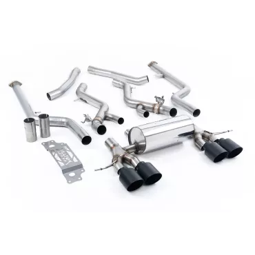 Scarico cat-back Milltek SSXBM1292 per BMW 2 Series M2 Coupe, terminali GT-115 neri