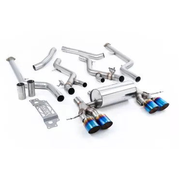Scarico cat-back Milltek SSXBM1294 per BMW 2 Series M2 Coupe, terminali GT-115 in titanio