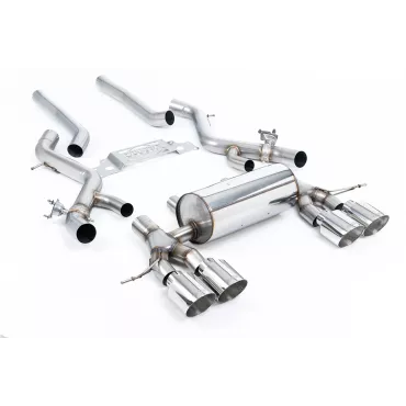 Scarico cat-back Milltek SSXBM1301 per BMW 2 Series M2 Coupe, terminali GT-115 lucidi