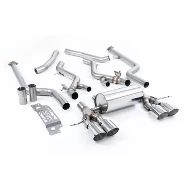 Scarico cat-back Milltek SSXBM1306 per BMW 2 Series M2 Coupe, terminali GT-115 lucidi
