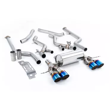 Scarico cat-back Milltek SSXBM1309 per BMW 2 Series M2 Coupe, terminali GT-115 in titanio