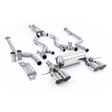 Scarico cat-back Milltek SSXBM1311 per BMW 2 Series M2 Coupe, terminali GT-115 lucidi