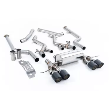 Scarico cat-back Milltek SSXBM1316 per BMW 2 Series M2 Coupe, terminali Jet-115 in carbonio