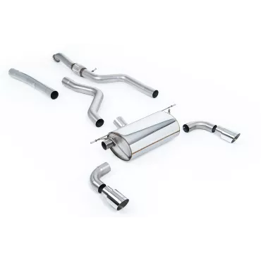 Scarico cat-back Milltek SSXBM967 per BMW 1 Series M135i 3 & 5 Door, terminali GT-90 lucidi