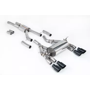 Scarico cat-back Milltek SSXBM993 per BMW, terminali GT-90 neri