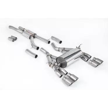 Scarico cat-back Milltek SSXBM994 per BMW, terminali GT-90 in titanio