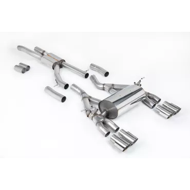 Scarico cat-back Milltek SSXBM995 per BMW, terminali GT-90 lucidi