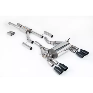 Scarico cat-back Milltek SSXBM996 per BMW, terminali GT-90 neri