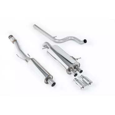 Scarico cat-back Milltek SSXCN101 per Citroen DS3 1.6 THP 16V DSport, terminali GT-80 lucidi