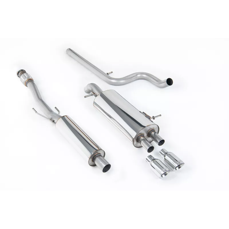 Scarico cat-back Milltek SSXCN101 per Citroen DS3 1.6 THP 16V DSport, terminali GT-80 lucidi