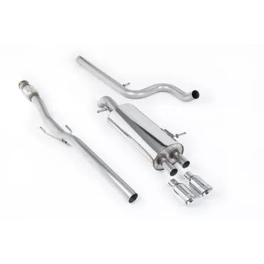 Scarico cat-back Milltek SSXCN102 per Citroen DS3 1.6 THP 16V DSport, terminali GT-80 lucidi