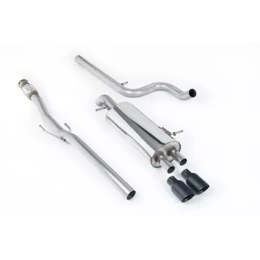 Scarico cat-back Milltek SSXCN104 per Citroen DS3 1.6 THP 16V DSport, terminali GT-80 neri