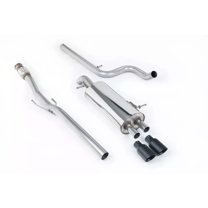 Scarico cat-back Milltek SSXCN104 per Citroen DS3 1.6 THP 16V DSport, terminali GT-80 neri