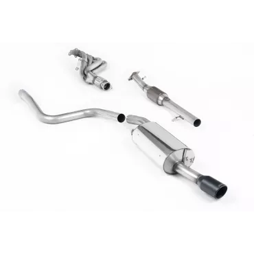 Scarico completo Milltek SSXFD054 per Ford Fiesta Mk6 ST 150, terminali neri