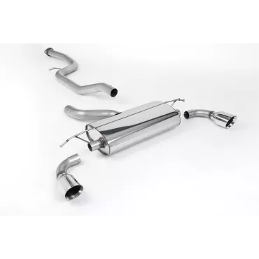 Scarico cat-back Milltek SSXFD072 per Ford Focus Mk2 ST 225, terminali GT-100 lucidi