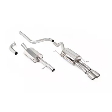 Scarico cat-back Milltek SSXFD146 per Ford Fiesta Mk7/Mk7.5 1.0T EcoBoost, terminali GT-80 in titanio
