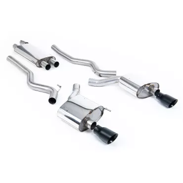 Scarico cat-back Milltek SSXFD174 per Ford Mustang 2.3 EcoBoost, terminali GT-100 neri