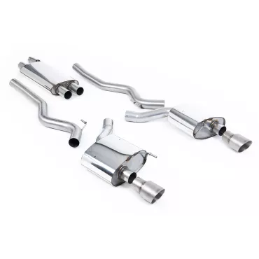 Scarico cat-back Milltek SSXFD224 per Ford Mustang 2.3 EcoBoost, terminali GT-100 in titanio