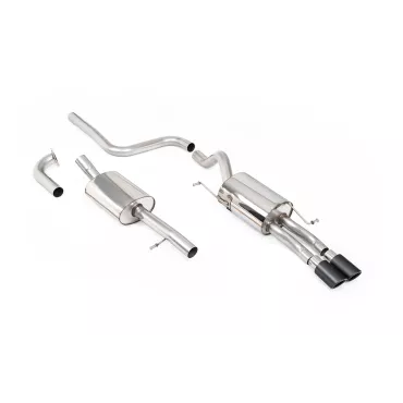 Scarico cat-back Milltek SSXFD265 per Ford Fiesta Mk7/Mk7.5 1.0T EcoBoost, terminali Jet-80 in carbonio