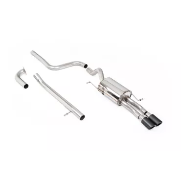 Scarico cat-back Milltek SSXFD266 per Ford Fiesta Mk7/Mk7.5 1.0T EcoBoost, terminali Jet-80 in carbonio